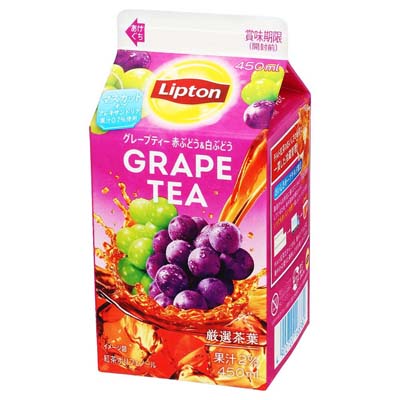 森永乳業　リプトン　グレープティー赤ぶどう＆白ぶどう　450ml