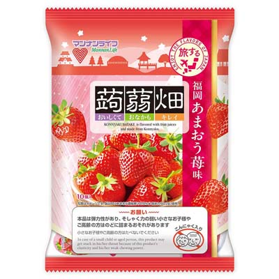 マンナンライフ　蒟蒻畑　福岡あまおう苺味　10個入