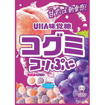 UHA味覚糖 コグミコリぷに ピーチ・グレープ 70g