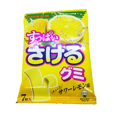 UHA味覚糖 すっぱいさけるグミ サワーレモン味 7枚