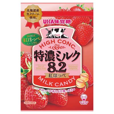 UHA味覚糖　特濃ミルク8.2　紅ほっぺ　75ｇ