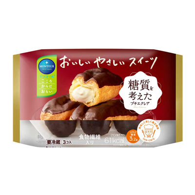 モンテール 糖質を考えたプチエクレア 3個入り
