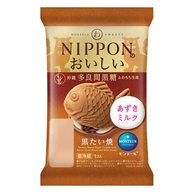 モンテール　多良間黒糖　黒たい焼（あずきミルク）　1個入