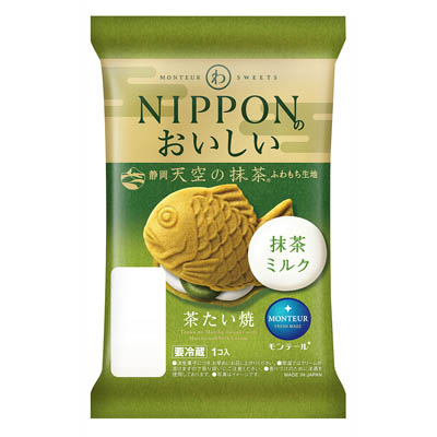 モンテール　天空の抹茶　茶たい焼（抹茶ミルク）　1個入