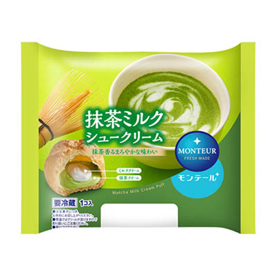 モンテール　抹茶ミルクシュークリーム　1個入