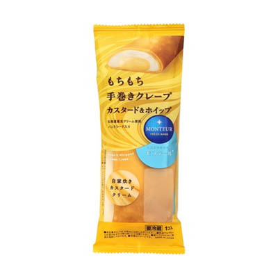 モンテール　もちもち手巻きクレープ　カスタード＆ホイップ