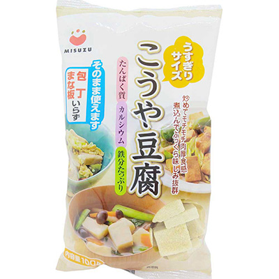みすずコーポレーション　うすぎりサイズこうや豆腐　１００ｇ