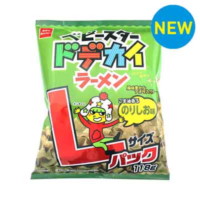 おやつカンパニー　ベビースタードデカイラーメン　ごま油香るのりしお味　Lサイズパック