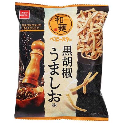 おやつカンパニー　和麺ベビースター　黒胡椒うましお味　56ｇ