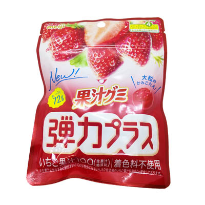 明治 果汁グミ弾力プラス いちご 72g