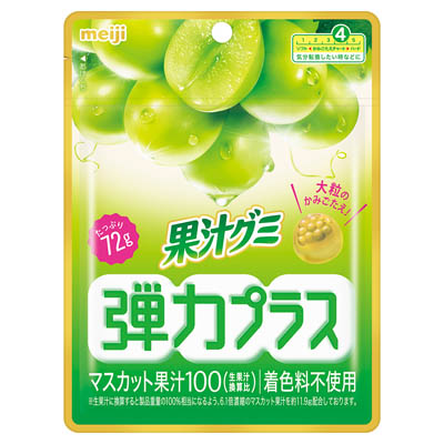 明治 果汁グミ弾力プラス マスカット 72g