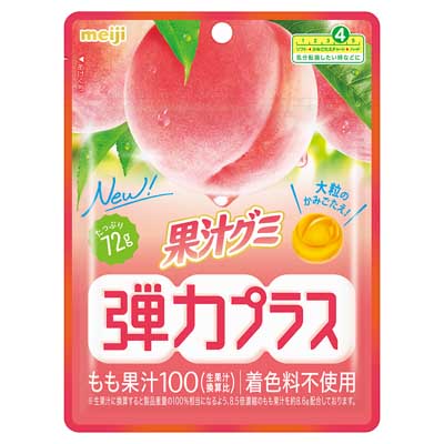明治　果汁グミ　弾力プラス　もも　72ｇ