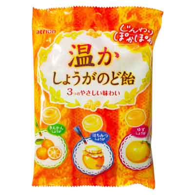 アトリオン製菓　温かしょうがのど飴　100ｇ