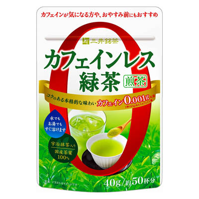 三井　カフェインレス緑茶煎茶４０ｇ