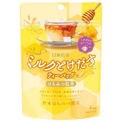 日東紅茶　ミルクとけだすティーバッグ　はちみつ紅茶　4袋入