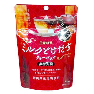日東紅茶 ミルクとけだすティーバッグ 黒糖烏龍 4袋入
