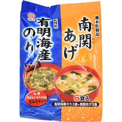 マルエ　南関あげと有明産のりのみそ汁　６食入