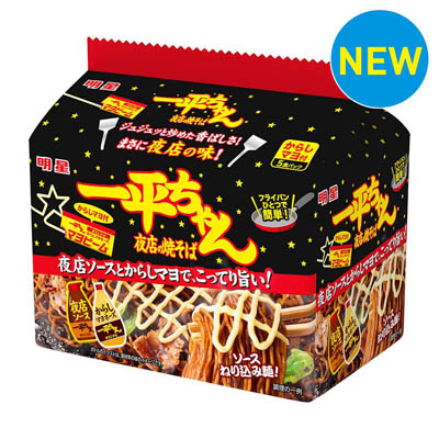 明星　一平ちゃん夜店の焼そば　からしマヨ付　5食パック