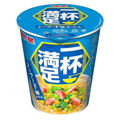 明星　一杯満足　シーフード味ヌードル　61ｇ