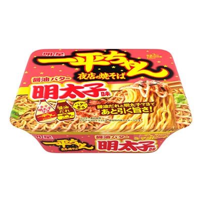 明星　一平ちゃん夜店の焼そば　醤油バター明太子味　127g