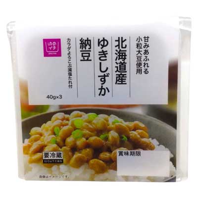 ゆめイチ　北海道産ゆきしずか納豆　40ｇ×3個