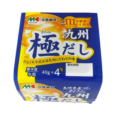 マルキン食品　元気納豆　九州極だし　40ｇ×4個