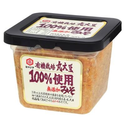 宮島醤油　有機栽培丸大豆100%使用みそ　500ｇ