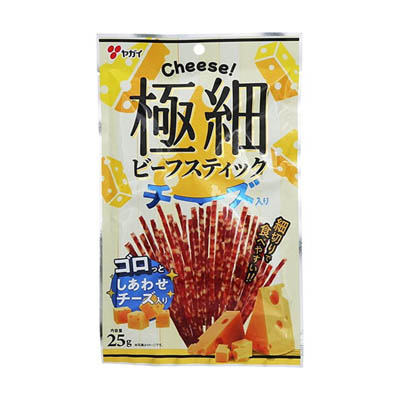 ヤガイ　極細ビーフスティックチーズ入り　２５ｇ
