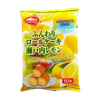 山内製菓　ふんわりロールケーキ　瀬戸内レモン　10個