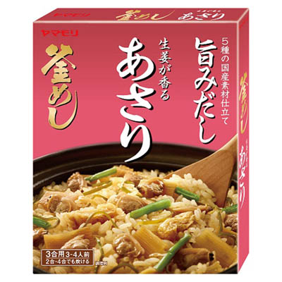 ヤマモリ 生姜が香るあさり釜めしの素 3合用