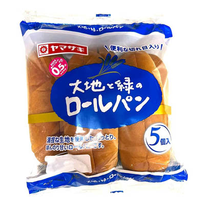 ヤマザキ大地と緑のロールパン５個入り