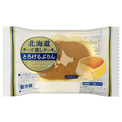 ヤマザキ 北海道チーズ蒸しケーキのとろけるプリン