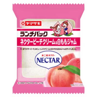 ヤマザキ　ランチパックネクターピーチクリーム＆白ももジャム