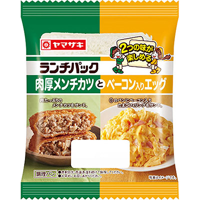 ヤマザキ　ランチパック（肉厚メンチカツとベーコン入りエッグ）
