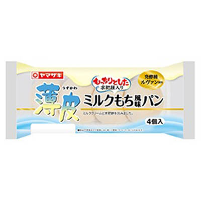 ヤマザキ　薄皮ミルクもち風味パン４個入