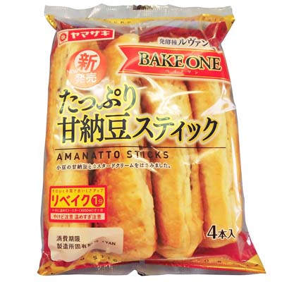 ヤマザキ　たっぷり甘納豆スティック　４本