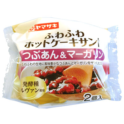ヤマザキ　ふわふわホットケーキサンド　つぶあん＆マーガリン