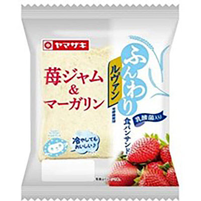 ヤマザキ　ふんわり食パンサンド(苺ジャム＆マーガリン）