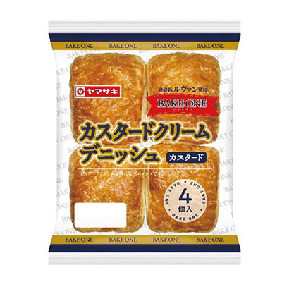 ヤマザキ　カスタードクリームデニッシュ　４個入