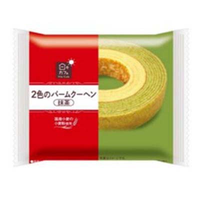 ヤマザキ 2色のバームクーヘン(抹茶) 1個