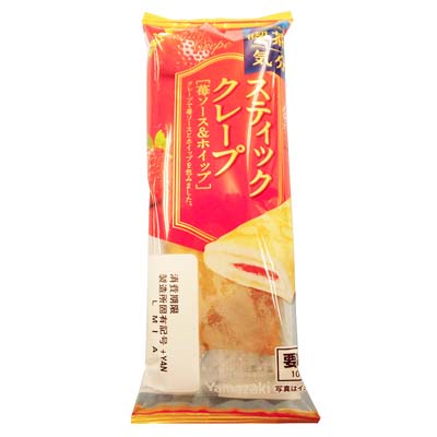 ヤマザキ スティッククレープ(苺ソース&ホイップ) 1個