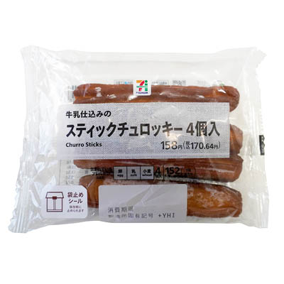セブンプレミアム　牛乳仕込みのスティックチュロッキー　4個入