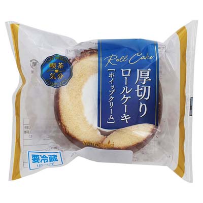 ヤマザキ　厚切りロールケーキ　ホイップクリーム　１個