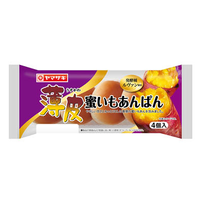 ヤマザキ　薄皮蜜いもあんぱん　４個入
