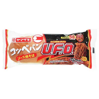 ヤマザキ　コッペパン　ソース焼そば　日清焼そばU.F.O.監修　1個