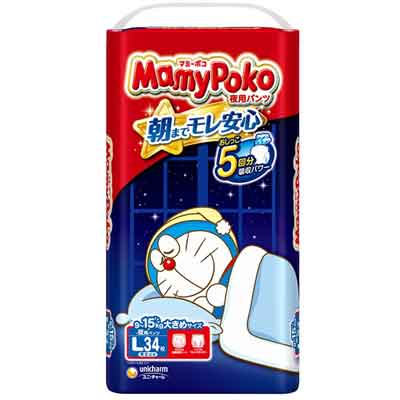 マミーポコ 夜用パンツL34枚