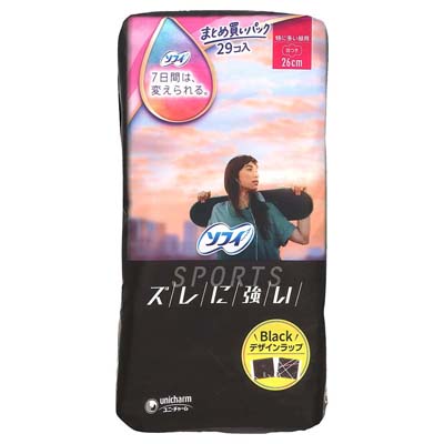 ソフィ　SPORTS　特に多い昼用羽つき26ｃｍ　29個入