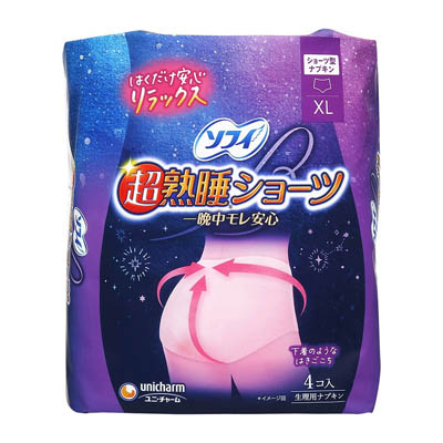 ソフィ　超熟睡ショーツ　ＸＬサイズ　4枚入