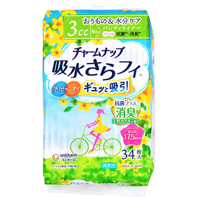 チャームナップ　吸水さらフィ　パンティライナー　消臭タイプ ３４枚