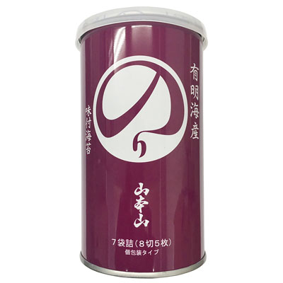 山本山食膳用味付海苔缶 8切5枚7袋